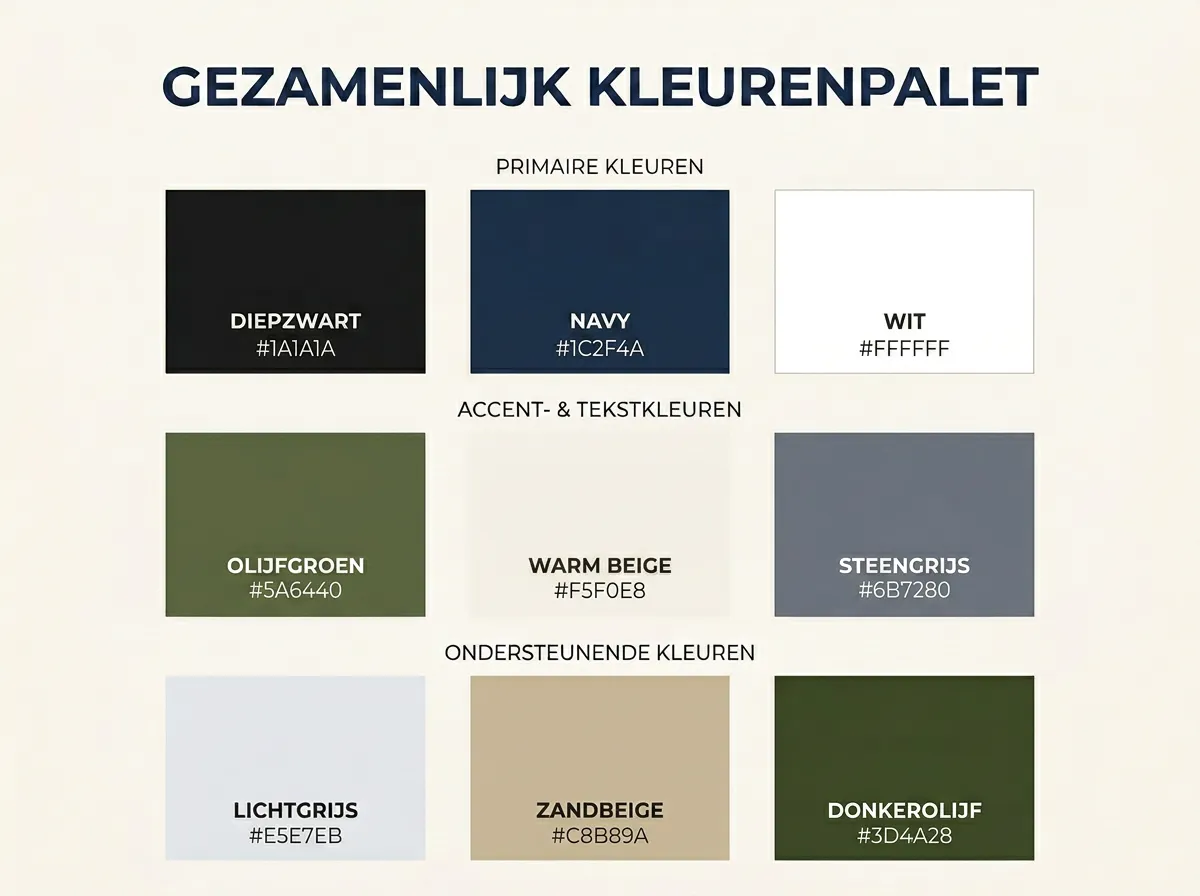 Kleurenpalet branding voorbeeld 2