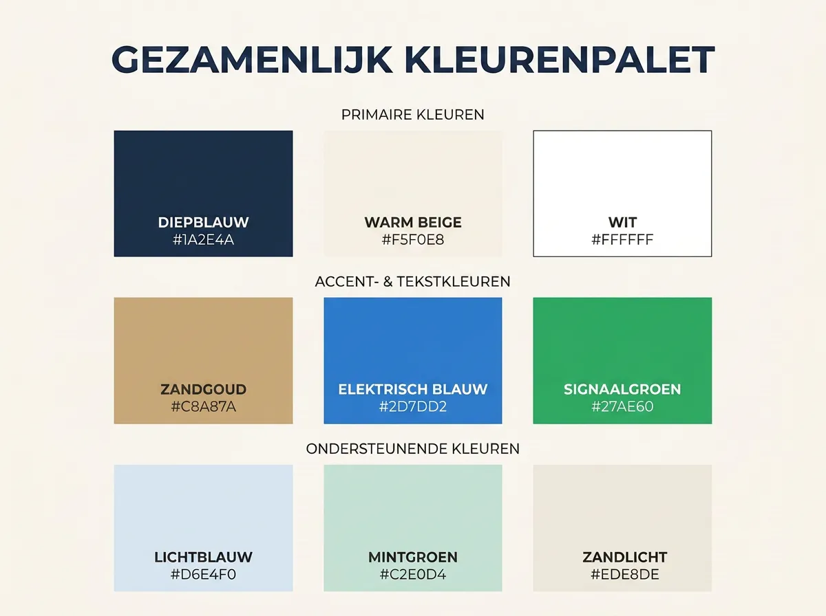 Kleurenpalet branding voorbeeld 3
